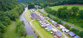 Campingplatz Ourtal - Camping du Barrage aus der Luft